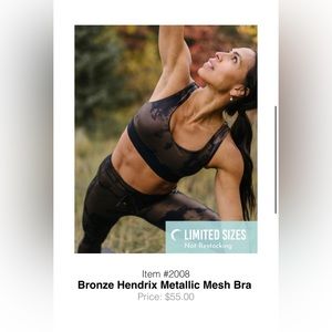 Zyia Bronze Hendrix Metallic Mesh Bra